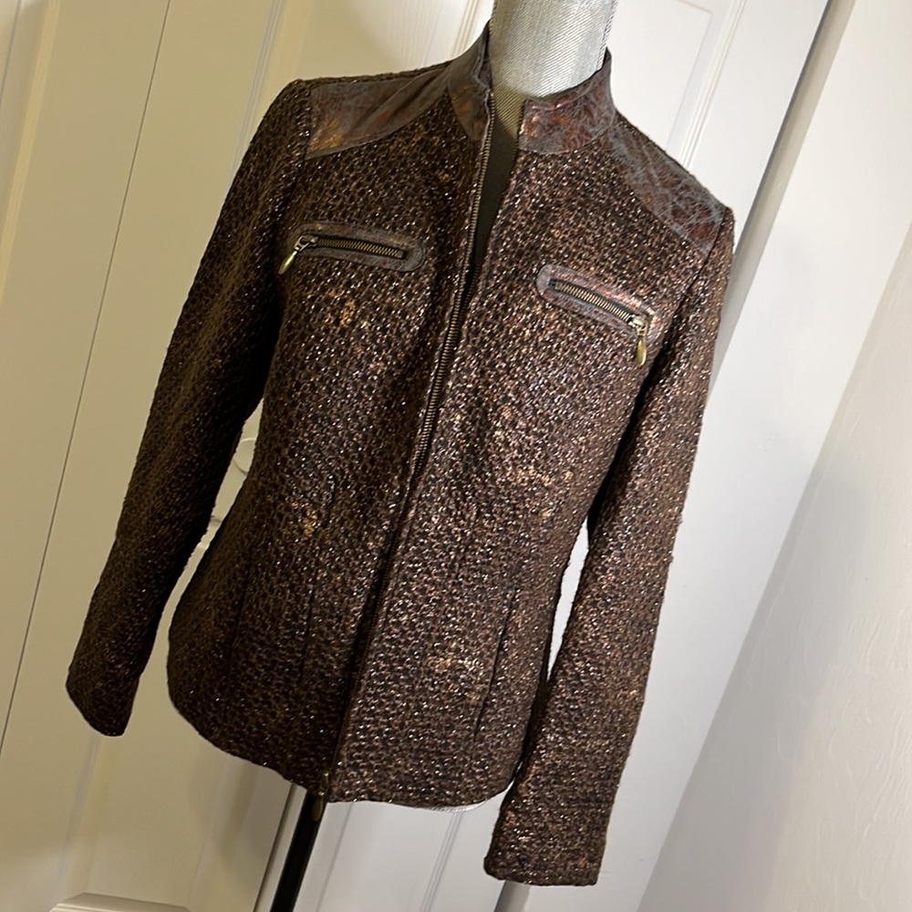 Chicos Jacket Decorative Size 1